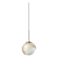 Ideal Lux - Lámpara colgante LED en cable BLOOM 1xG9/3W/230V, Ø 11,5 cm, dorado/beige ahumado