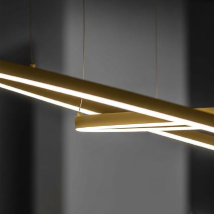 Ideal Lux - Lámpara colgante LED ORACLE SLIM LED/83W/230V 3000K CRI 90, diámetro 150 cm, dorada