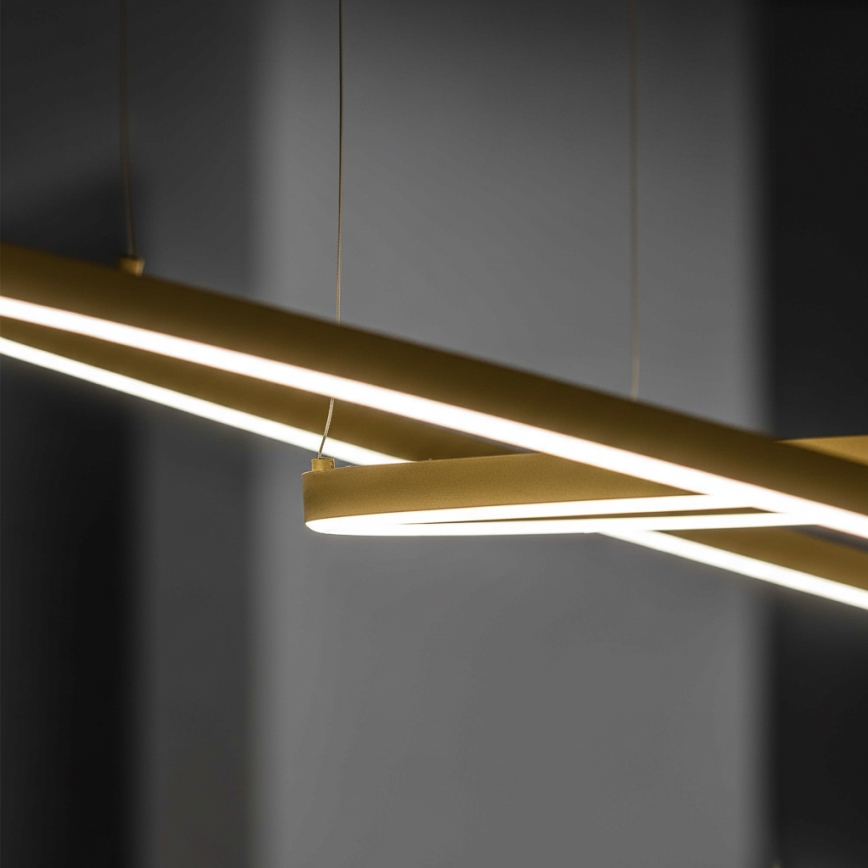 Ideal Lux - Lámpara colgante LED ORACLE SLIM LED/83W/230V 3000K CRI 90, diámetro 150 cm, dorada