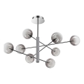 Ideal Lux - Lámpara colgante LED EQUINOXE 8xG4/2W/230V diá. 128 cm cromo brillante/ahumado