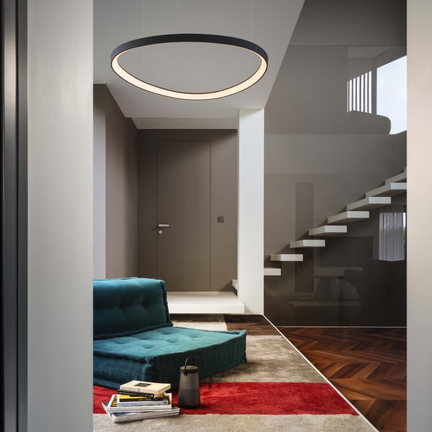 Ideal Lux - Lámpara colgante LED con cable GEMINI LED/36W/230V 4000K Ø 42,5 cm CRI 90 negra