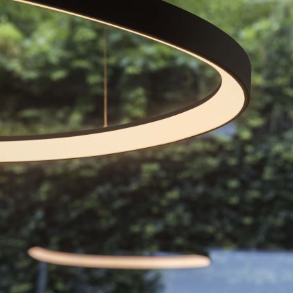 Ideal Lux - Lámpara colgante LED con cable GEMINI LED/36W/230V 4000K Ø 42,5 cm CRI 90 negra