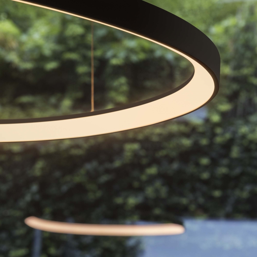 Ideal Lux - Lámpara colgante LED con cable GEMINI LED/36W/230V 4000K Ø 42,5 cm CRI 90 negra