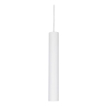 Ideal Lux - Lámpara colgante LED LOOK con cable 1x GU10/7W/230V CRI 90 diámetro 6 cm blanca