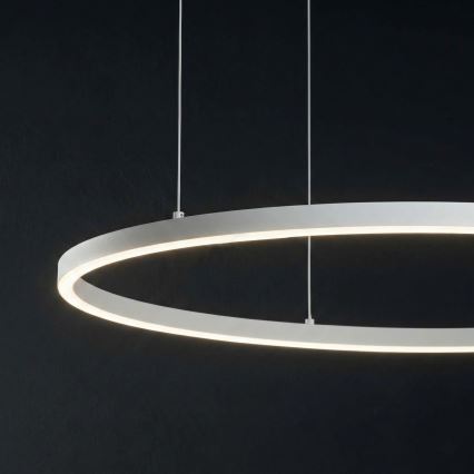 Ideal Lux - Lámpara colgante LED con cable ORACLE SLIM LED/83W/230V 2700K CRI 90 Ø 150 cm blanca