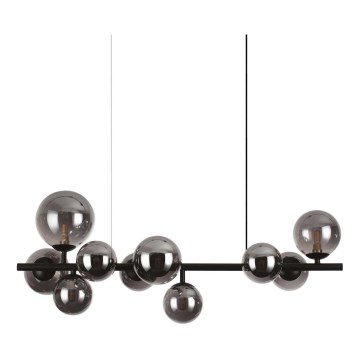Ideal Lux - Lámpara colgante LED PERLAGE con cable 10xG9/3W/230V 81 cm negro/ahumado