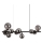 Ideal Lux - Lámpara colgante LED PERLAGE con cable 10xG9/3W/230V 81 cm negro/ahumado