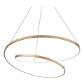 Ideal Lux - Lámpara colgante LED regulable en cable OZ LED/55W/230V, diámetro 80 cm, CRI 90, acabado dorado