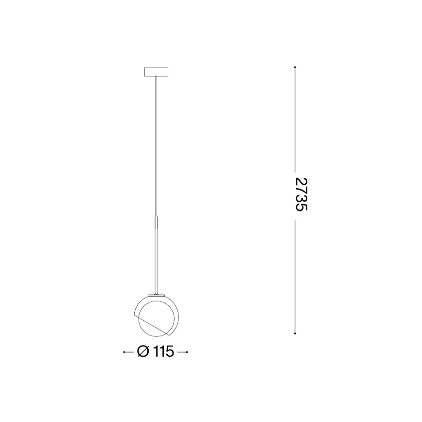 Ideal Lux - Lámpara colgante LED sobre cable BLOOM 1xG9/3W/230V Ø 11,5 cm negra