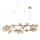 Ideal Lux - Lámpara colgante LED suspendida en cable PERLAGE 30xG9/3W/230V 143 cm dorado/beige ahumado