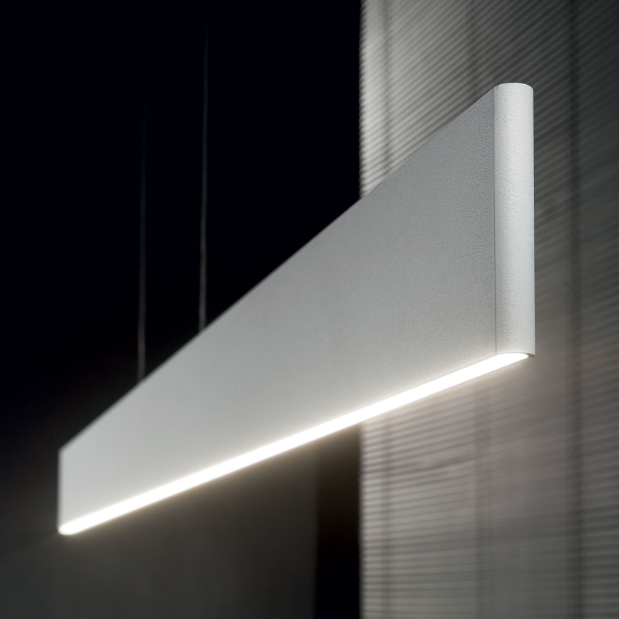 Ideal Lux - Lámpara colgante LED suspendida por cable DESK ACCENT LED/36W/230V CRI 90 120 cm blanca