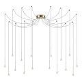 Ideal Lux - Lámpara colgante LED suspendida por cable LUCCIOLA 16xLED/16W/230V CRI 90, estilo araña, latón