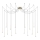 Ideal Lux - Lámpara colgante LED suspendida por cable LUCCIOLA 16xLED/16W/230V CRI 90, estilo araña, latón