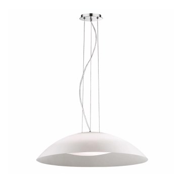 Ideal Lux - Lámpara colgante LENA con cable, 3x E27 (máx. 60 W), 230 V, Ø 64 cm, blanca