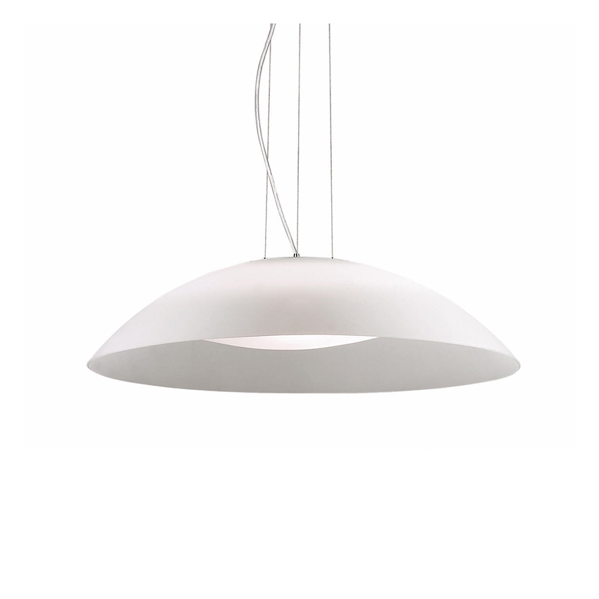Ideal Lux - Lámpara colgante LENA con cable, 3x E27 (máx. 60 W), 230 V, Ø 64 cm, blanca
