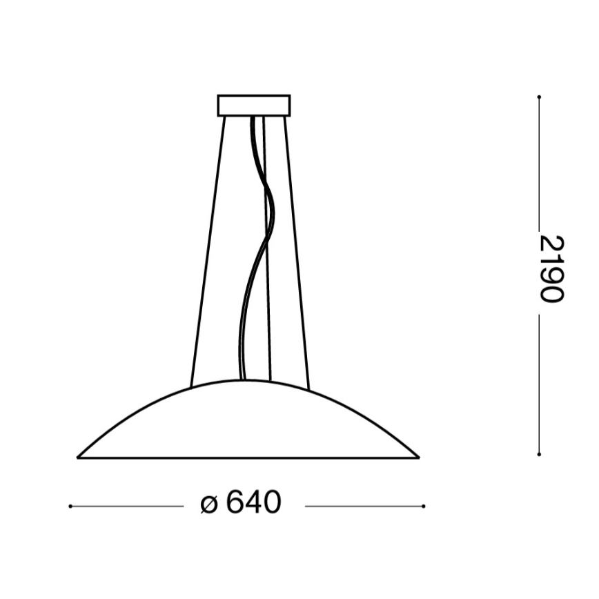 Ideal Lux - Lámpara colgante LENA con cable, 3x E27 (máx. 60 W), 230 V, Ø 64 cm, blanca