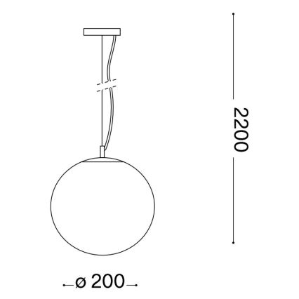 Ideal Lux - Lámpara colgante MAPA 1xE27/42W/230V diá. 20 cm gris/Ahumado
