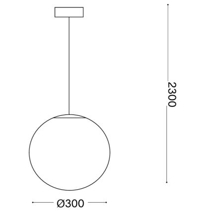 Ideal Lux - Lámpara colgante MAPA 1xE27/42W/230V, diámetro 30 cm, blanca