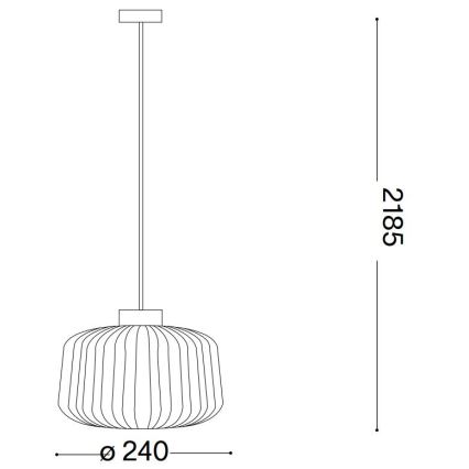 Ideal Lux - Lámpara colgante MINT 1xE27/60W/230V diá. 24 cm transparente