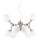 Ideal Lux - Lámpara colgante NODI suspendida por cable, 9x E14/28W/230V, diámetro 80 cm, cromo brillante/blanco