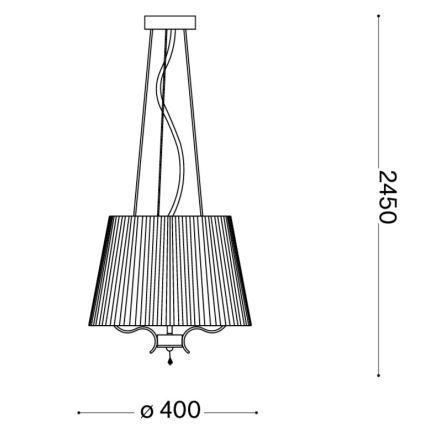 Ideal Lux - Araña de cristal PEGASO 3xE14/28W/230V diá. 40 cm cromo brillante