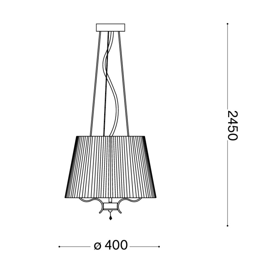 Ideal Lux - Araña de cristal PEGASO 3xE14/28W/230V diá. 40 cm cromo brillante