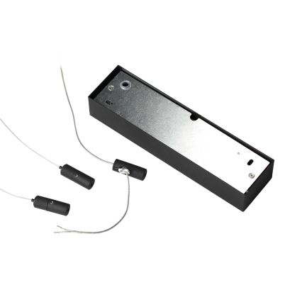 Ideal Lux - Lámpara colgante LED regulable con cable ORACLE SLIM LED/77W/230V 3000K CRI 90 Ø 150 cm negra