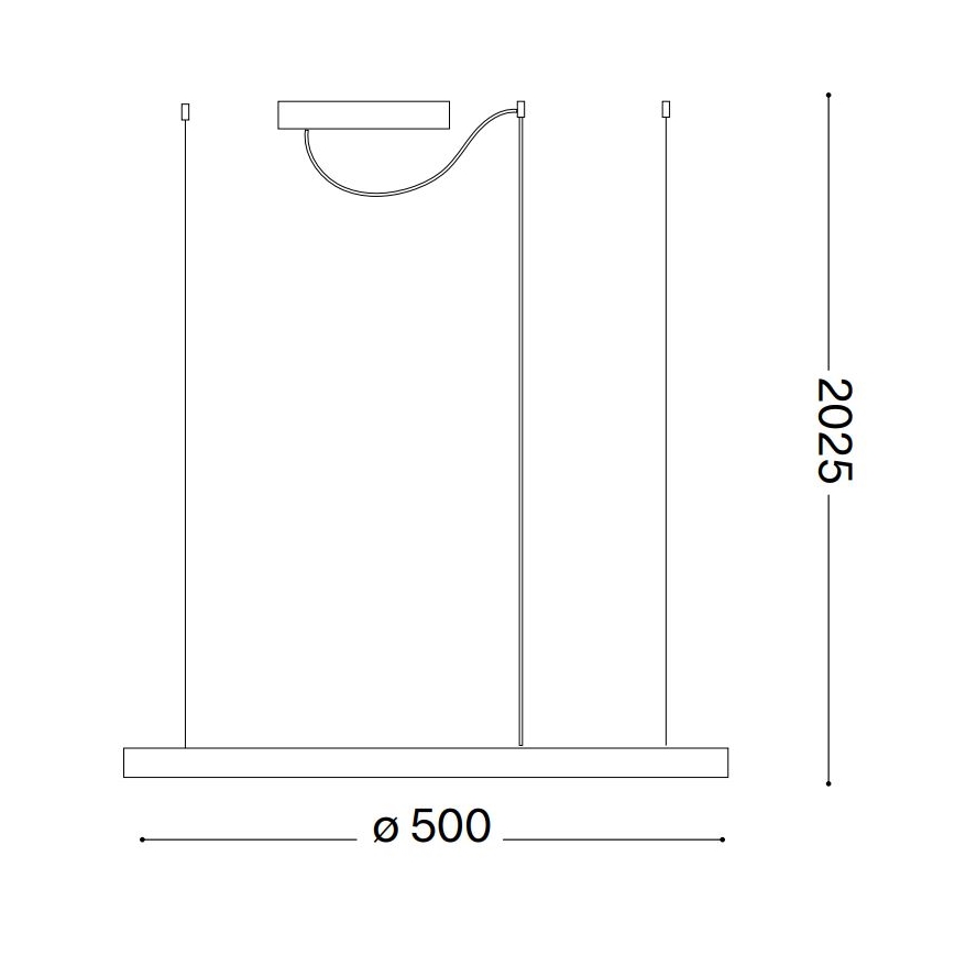 Ideal Lux - Lámpara de araña LED regulable ORACLE SLIM LED/28W/230V 4000K diá. 50 cm CRI 90 blanco