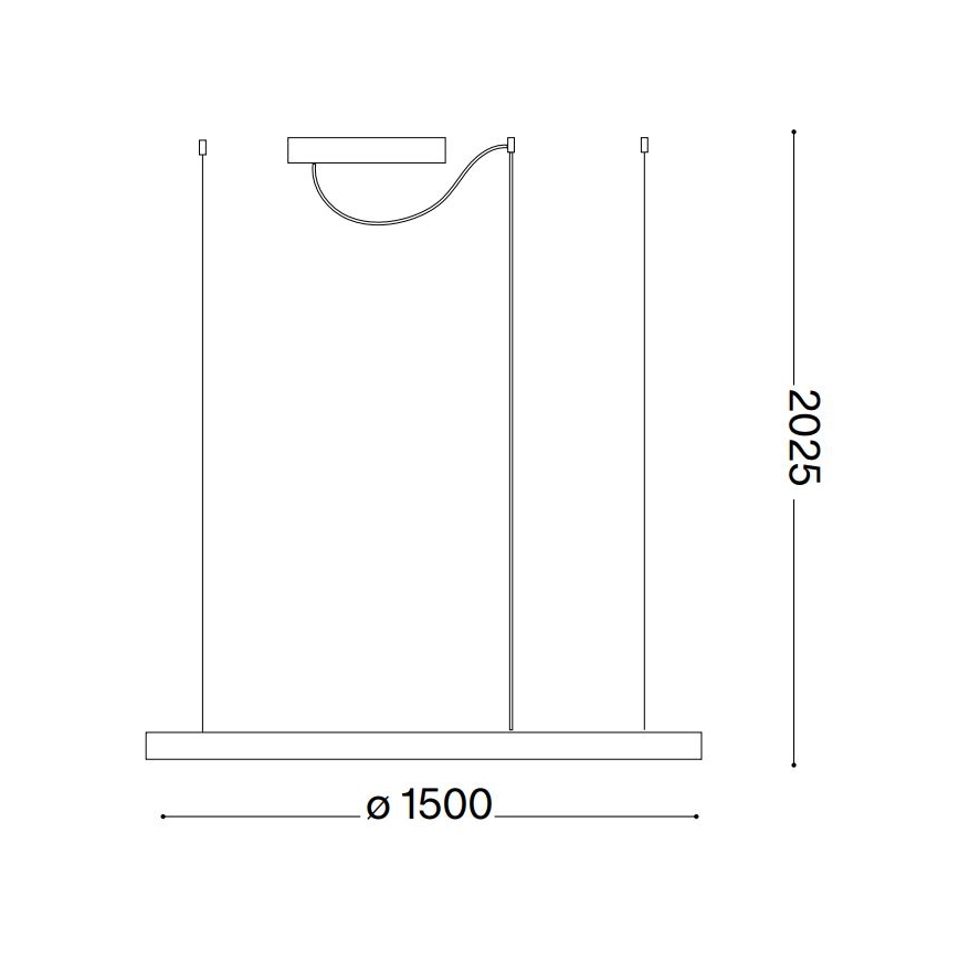 Ideal Lux - Lámpara de araña LED regulable ORACLE SLIM LED/83W/230V 4000K diá. 150 cm CRI 90 blanco