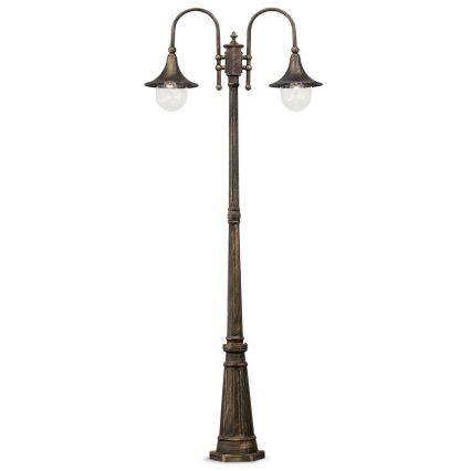 Ideal Lux - Lámpara de exterior CIMA 2xE27/52W/230V 216 cm IP43 pátina