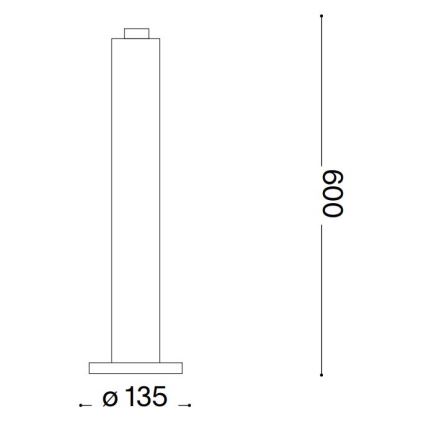 Ideal Lux - Lámpara de exterior CLIO 1xE27/42W/230V 60 cm IP44 negra