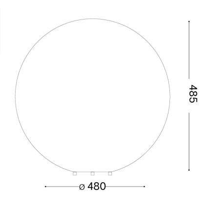 Ideal Lux - Lámpara de exterior DORIS 1xE27/60W/230V Ø 48 cm IP44 gris
