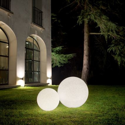 Ideal Lux - Lámpara de exterior DORIS 1xE27/60W/230V Ø 58 cm IP44 gris