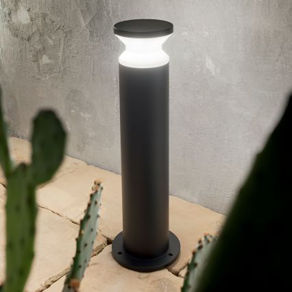 Ideal Lux - Lámpara de exterior TORRE 1xE27/15W/230V 60 cm IP65 negra