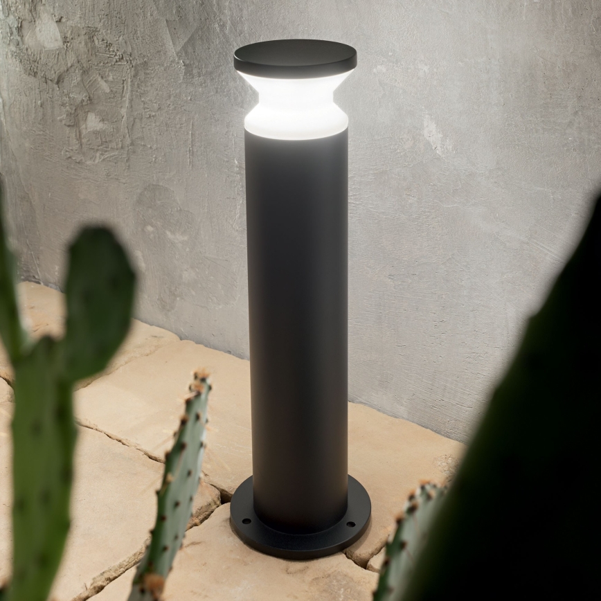 Ideal Lux - Lámpara de exterior TORRE 1xE27/15W/230V 60 cm IP65 negra