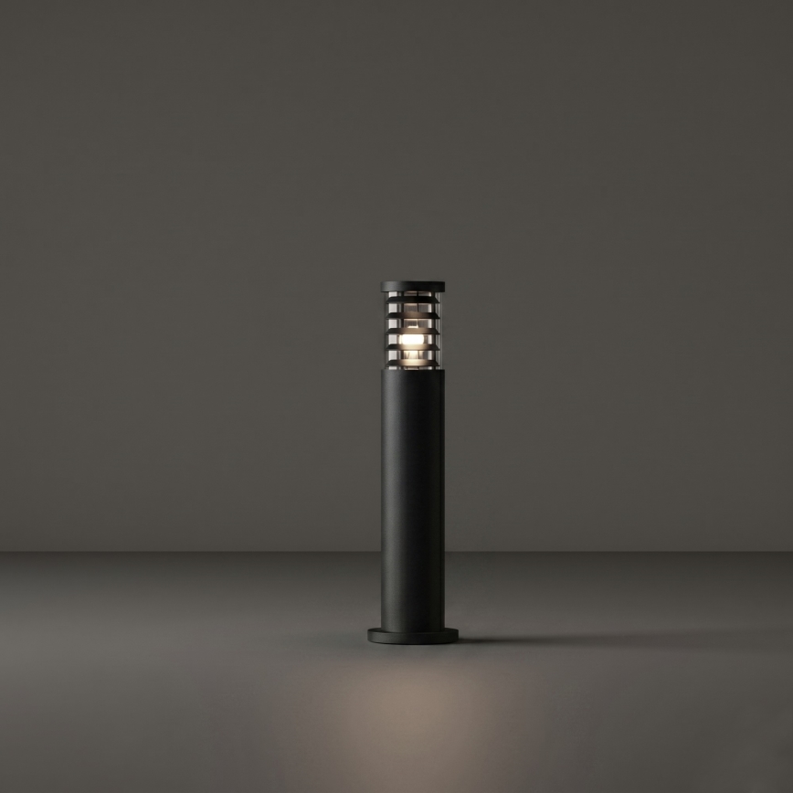 Ideal Lux - Lámpara de exterior TRONCO 1xE27/42W/230V 60 cm IP65 negra