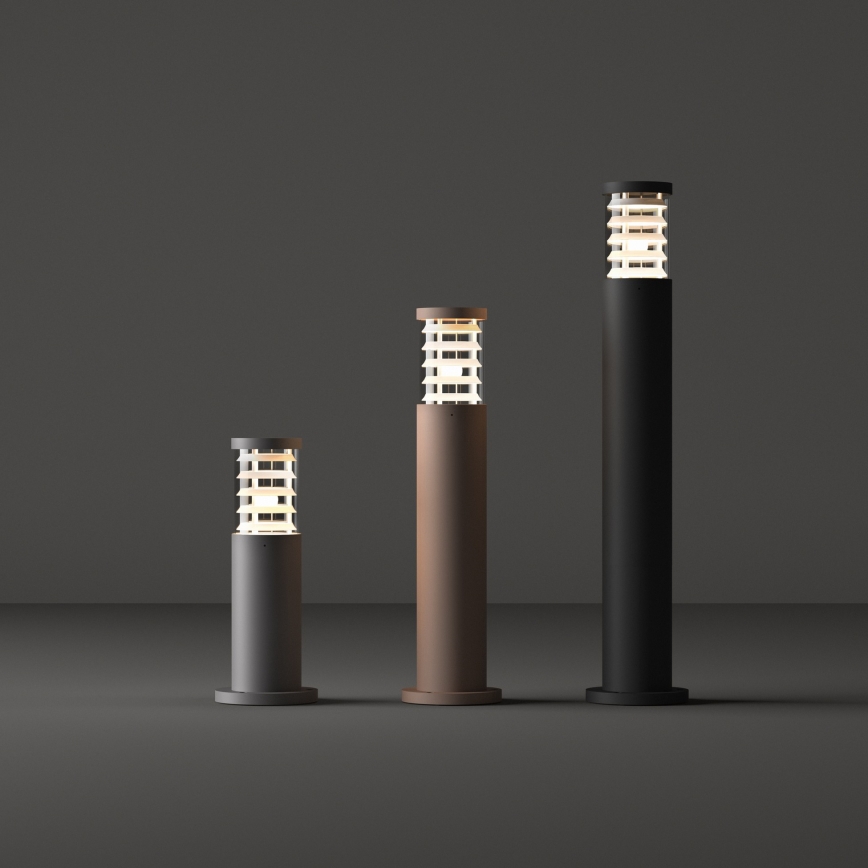 Ideal Lux - Lámpara de exterior TRONCO 1xE27/42W/230V 60 cm IP65 negra