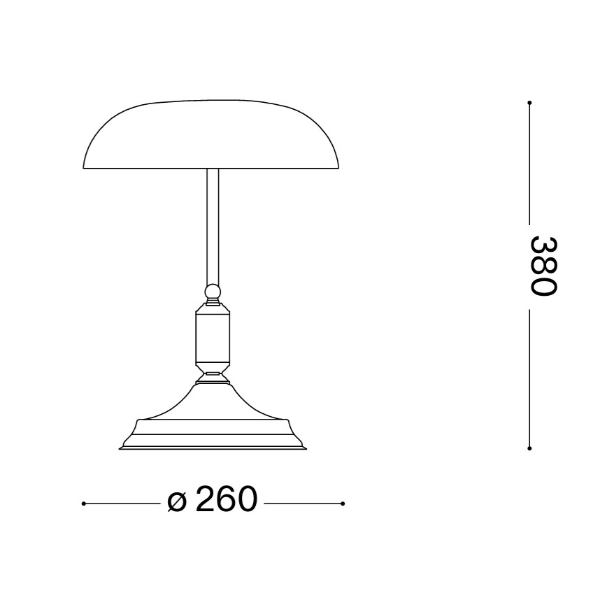 Ideal Lux - Lámpara de mesa 1xE27/60W/230V latón
