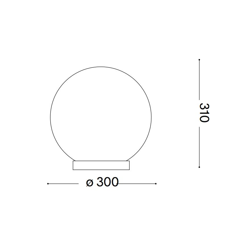 Ideal Lux - Lámpara de mesa CARTA 1xE27/25W/230V diá. 30 cm blanco