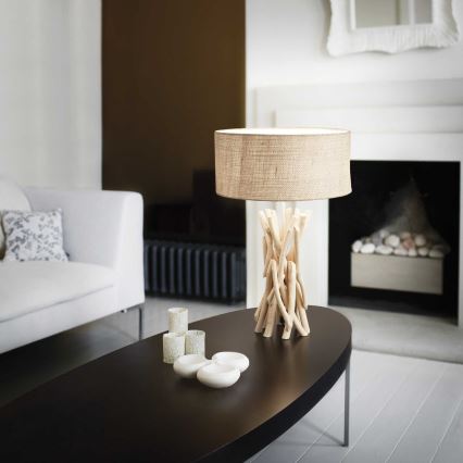 Ideal Lux - Lámpara de mesa DRIFTWOOD 1xE27/60W/230V guayaba