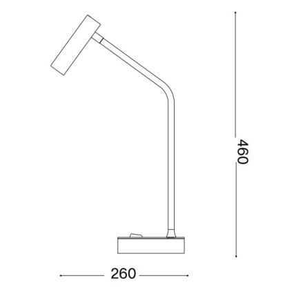Ideal Lux - Lámpara de mesa LED EASY LED/3,5W/230V CRI 90 latón