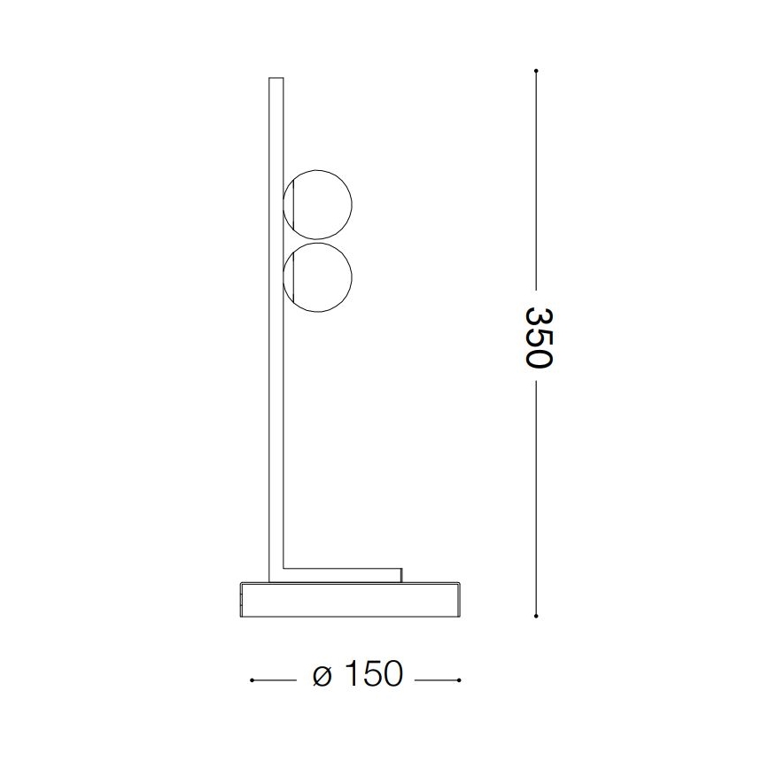 Ideal Lux - Lámpara de mesa LED PING PONG 2xLED/3W/230V CRI 90 latón