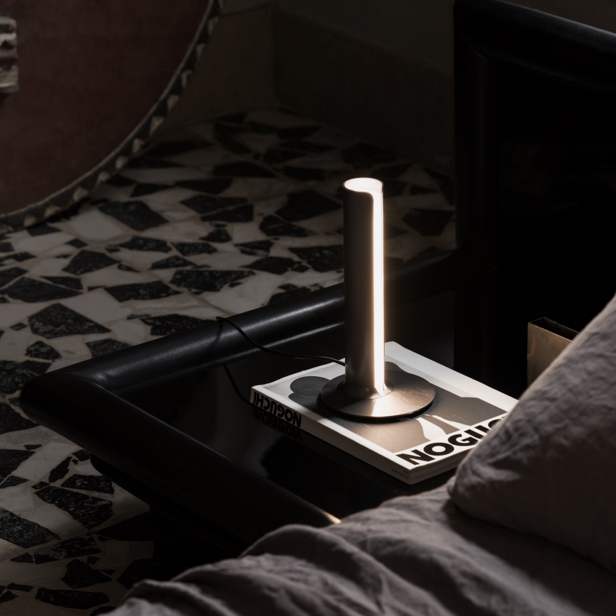 Ideal Lux - Lámpara de mesa LED regulable DORICA LED/8W/230V CRI 90 cromo mate