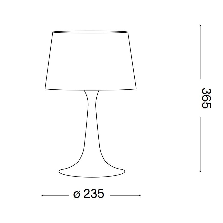 Ideal Lux - Lámpara de mesa LONDON 1xE27/60W/230V cromo brillante
