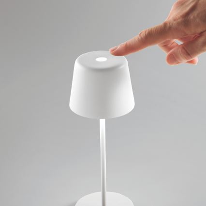 Ideal Lux - Lámpara de mesa exterior táctil LED regulable CUTE LED/2,5W/3,7V 3000 mAh USB 2200-2700K IP65 blanca