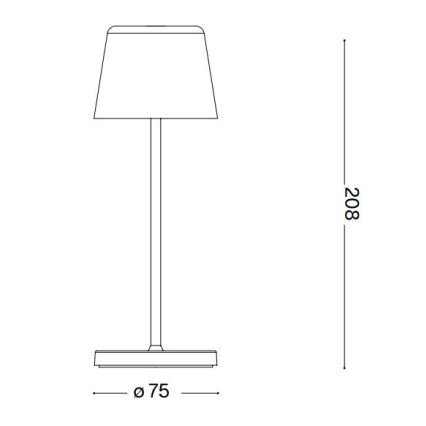 Ideal Lux - Lámpara de mesa exterior táctil LED regulable CUTE LED/2,5W/3,7V 3000 mAh USB 2200-2700K IP65 blanca