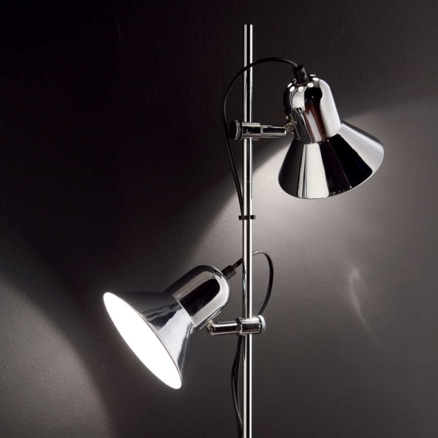 Ideal Lux - Lámpara de pie 2xE27/60W/230V acabado cromado brillante