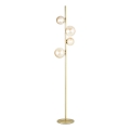 Ideal Lux - Lámpara de pie LED PERLAGE 4xG9/3W/230V dorado/beige ahumado