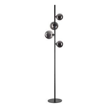 Ideal Lux - Lámpara de pie LED PERLAGE 4xG9/3W/230V negro/negro ahumado