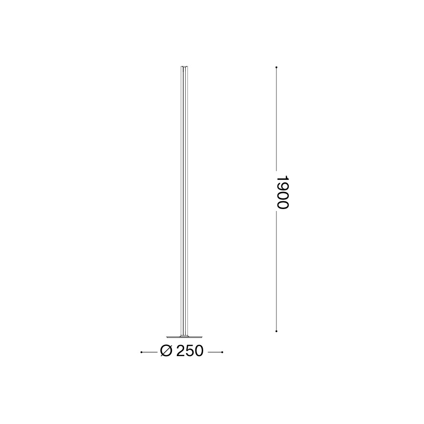Ideal Lux - Lámpara de pie LED regulable DORICA LED/50W/230V CRI 90 latón